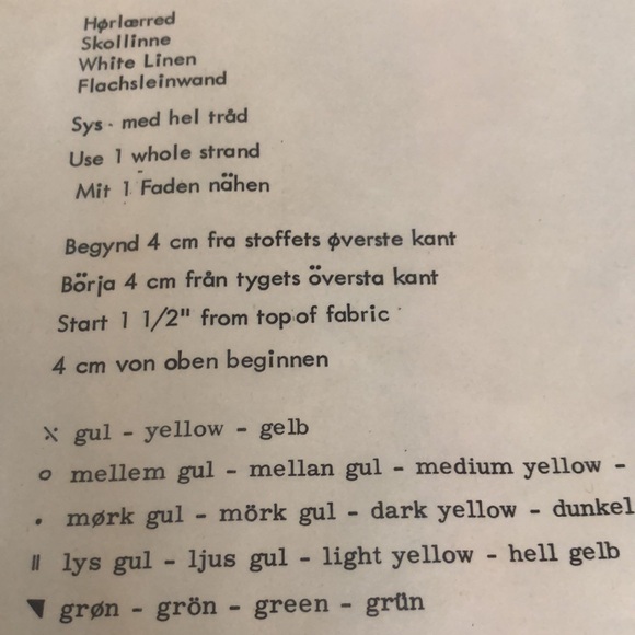 Miniklokkestreng Cross Stitch Kit Pansy Wallhanging 14x2.5” - Picture 3 of 5